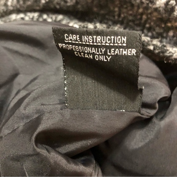 Vintage 80s New York Girl Boucle Bomber Jacket Black Speckled Coat Shoulderpads - Picture 13 of 13